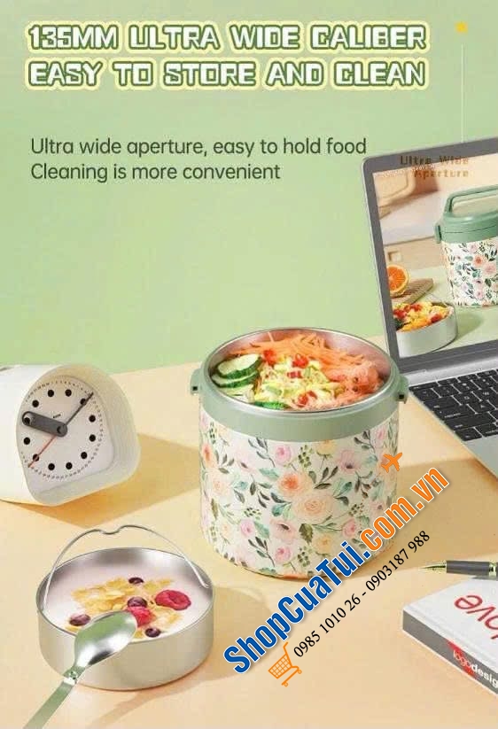 Cặp lồng ủ cháo đa năng 1700ml OYATTON O53.