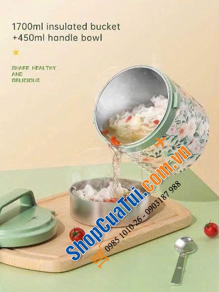 Cặp lồng ủ cháo đa năng 1700ml OYATTON O53.