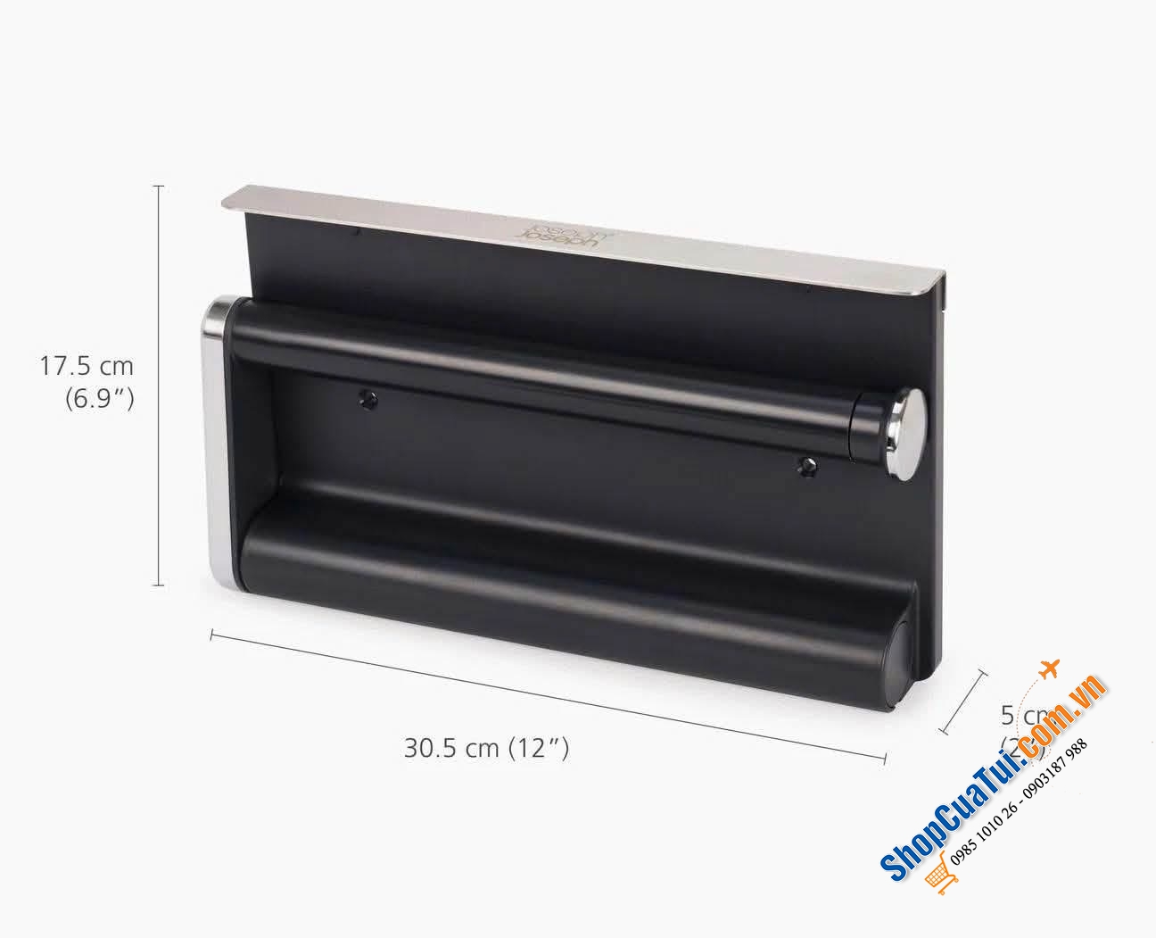 Giá treo giấy/khăn Joseph Joseph 8500004 RollGrip Easy-Tear – thiết kế thông minh giúp tận dụng không gian dưới tủ bếp, vừa tiện lợi vừa tăng tính thẩm mỹ.
