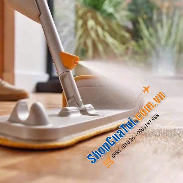 CÂY LAU NHÀ XỊT NƯỚC JOSEPH JOSEPH 65004 Cleantech màu trắng – GỌN NHẸ, SẠCH NHANH!