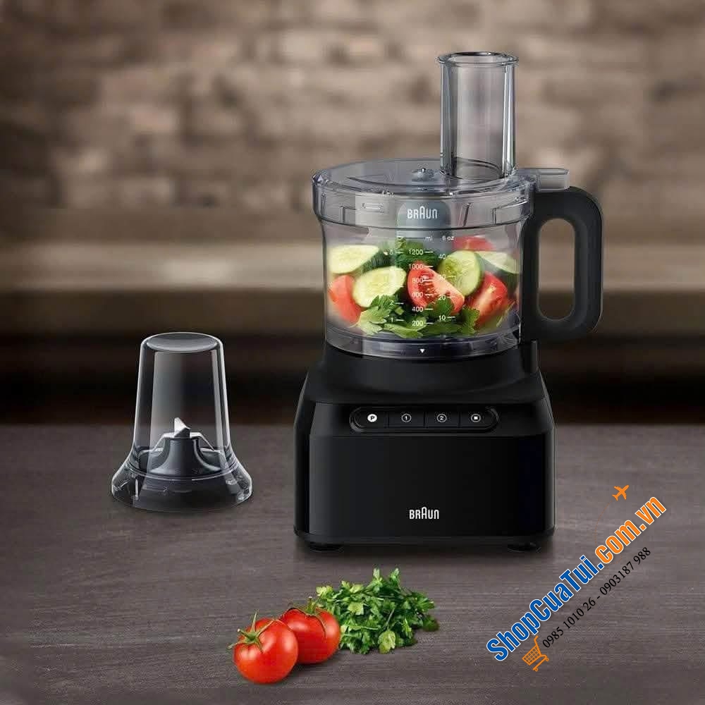 MÁY XAY VÀ CHẾ BIẾN THỰC PHẨM ĐA NĂNG BRAUN PUREASE 7 IN 1 FP 3132.