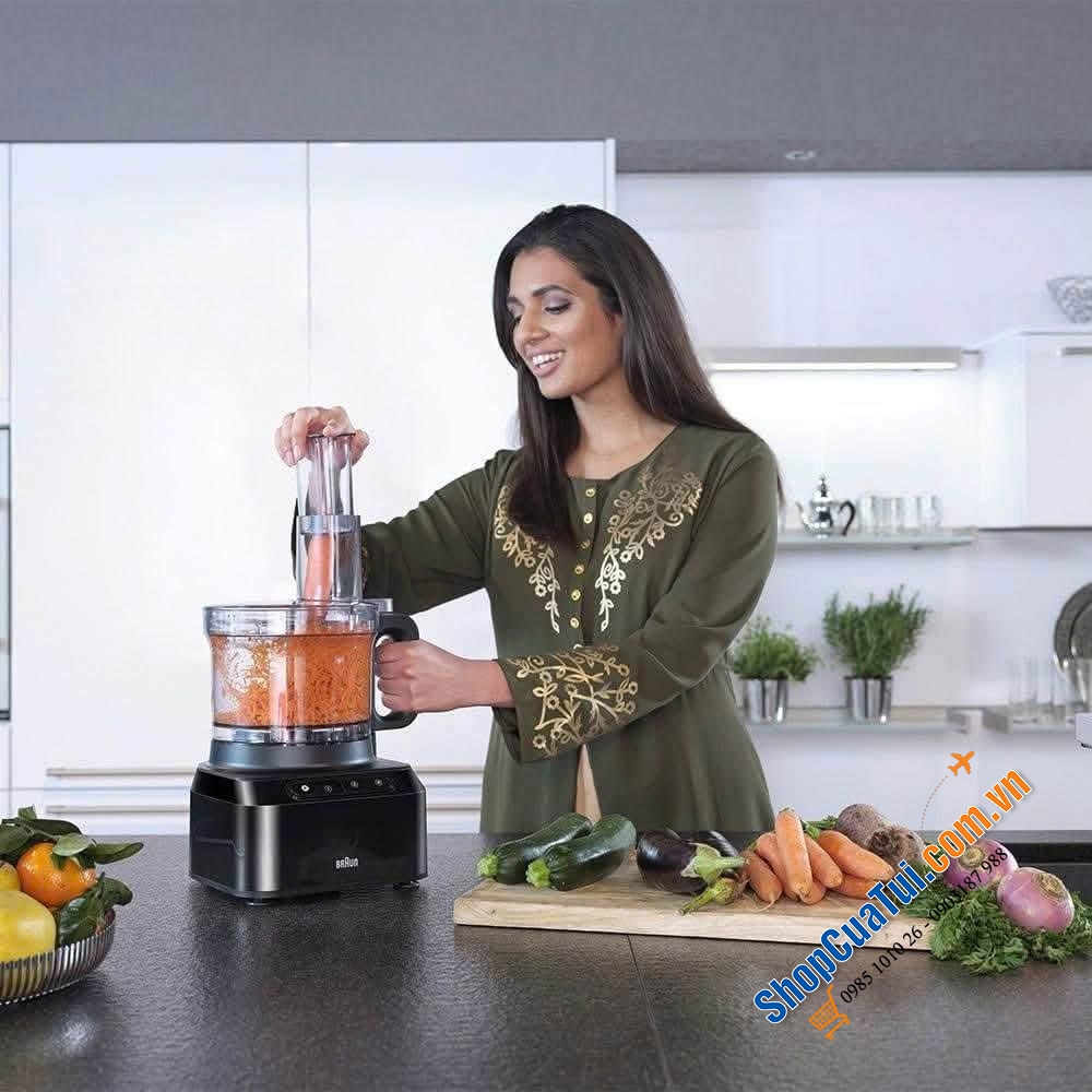 MÁY XAY VÀ CHẾ BIẾN THỰC PHẨM ĐA NĂNG BRAUN PUREASE 7 IN 1 FP 3132.