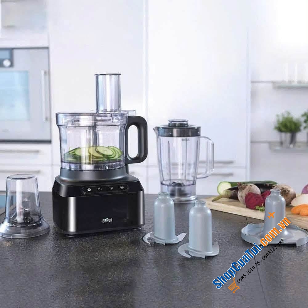 MÁY XAY VÀ CHẾ BIẾN THỰC PHẨM ĐA NĂNG BRAUN PUREASE 7 IN 1 FP 3132.