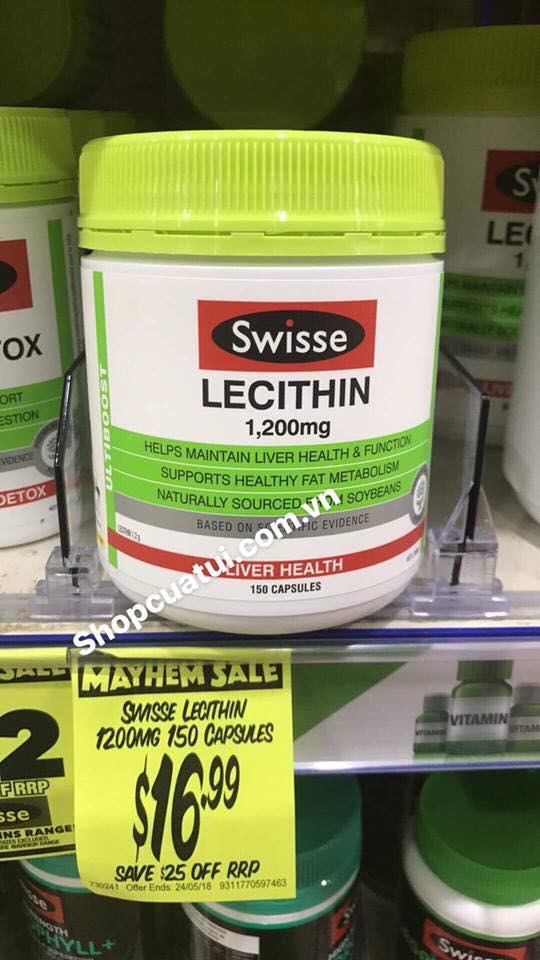 MẦM ĐẬU NÀNH SWISSE ÚC LECITHIN 1200MG 150 VIÊN