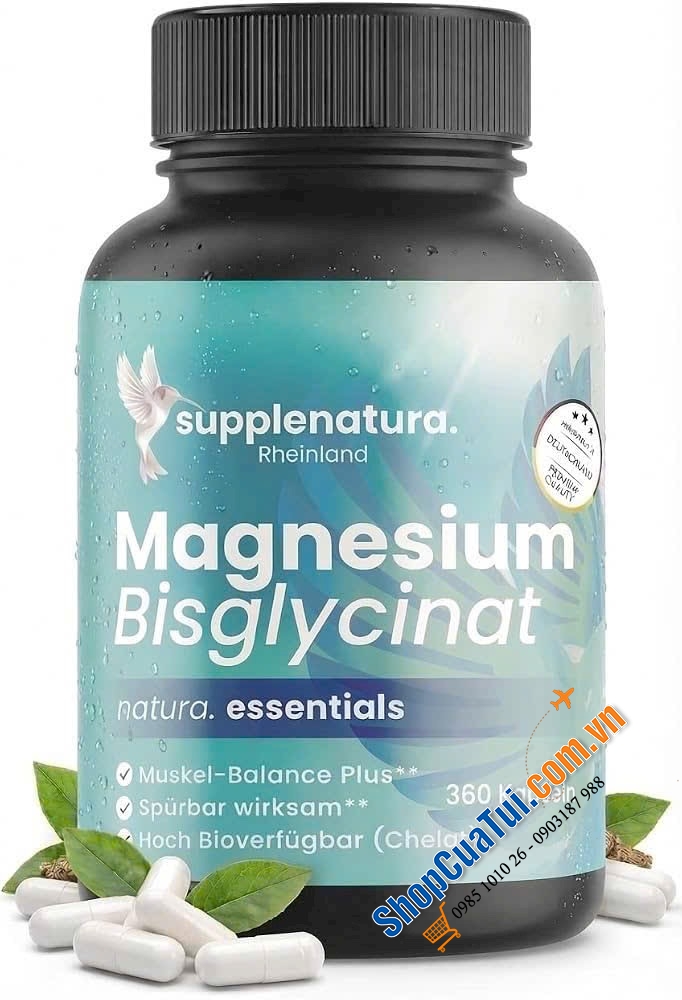 VIÊN UỐNG MAGNESIUM BISGLYCINAT THUẦN CHAY  tốt cho cơ bắp, hệ thần kinh & giảm mệt mỏi - Sp vượt trội so với các dòng Magie thông thường.