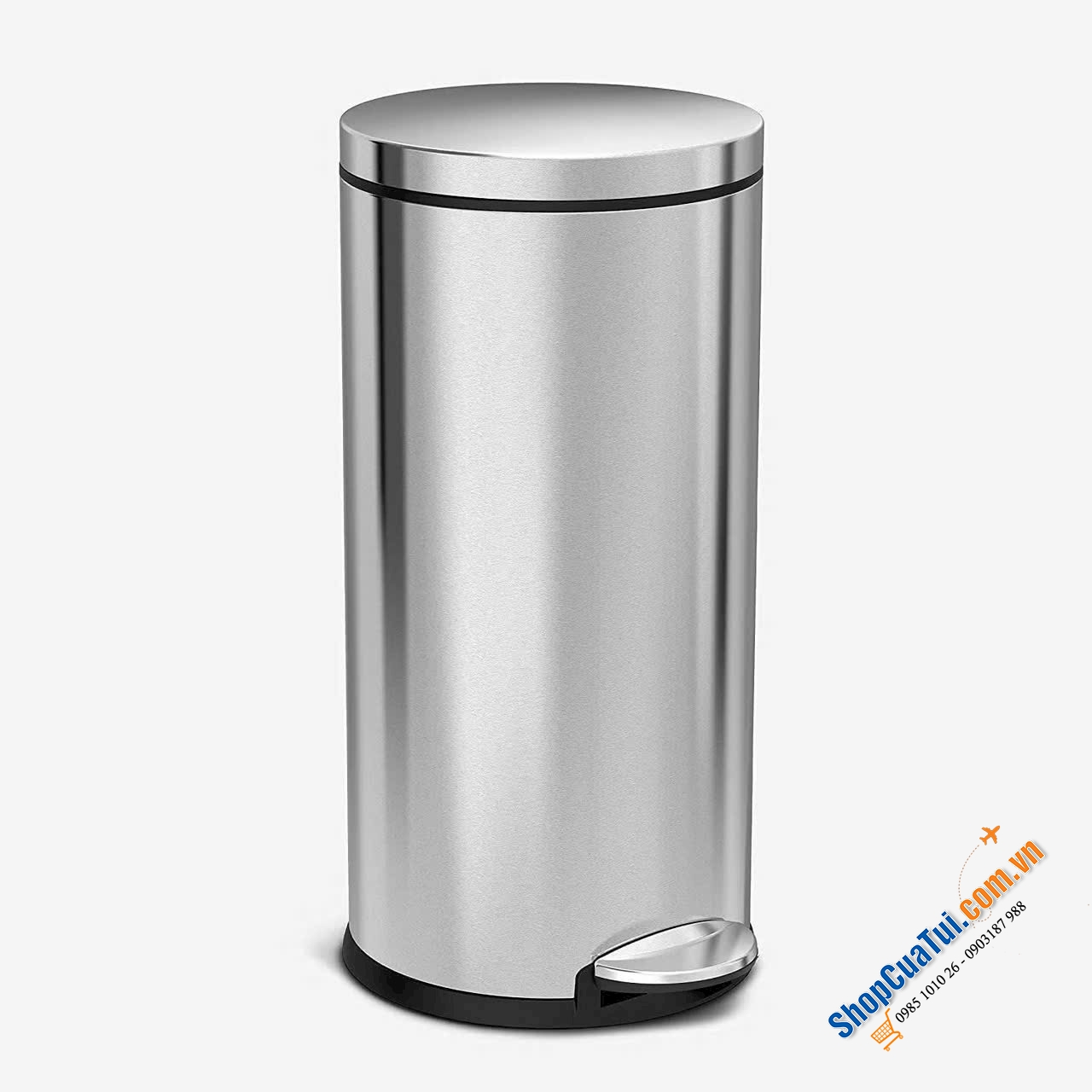 Thùng rác trụ tròn cao cấp 30L SimpleHuman.