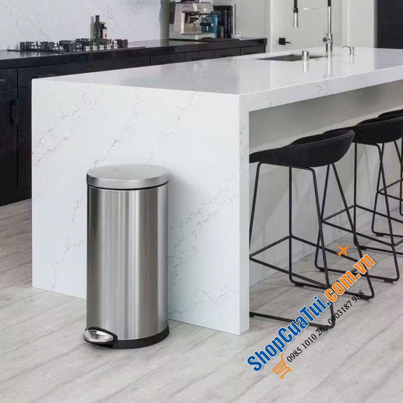 Thùng rác trụ tròn cao cấp 30L SimpleHuman.