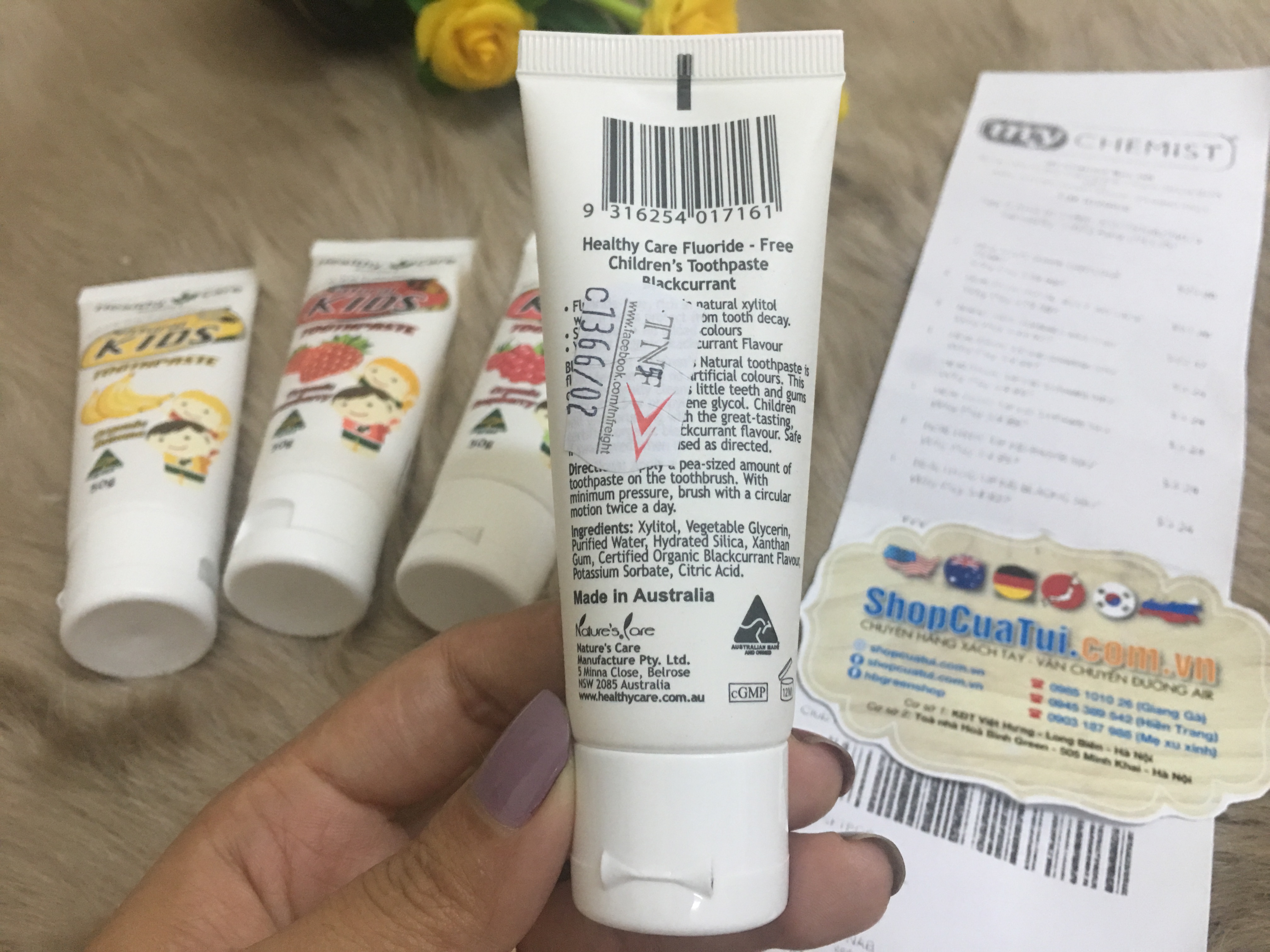 Kem đánh răng oganic Hữu cơ cho trẻ em - Healthy Care Natural Kids Toothpaste Organic  50g