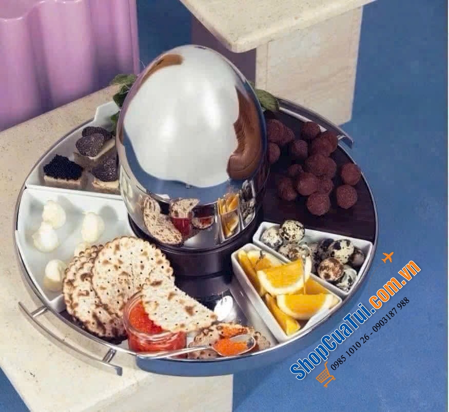 Khay Luxury Tray Stainless Steel MOOD Party 40cm.