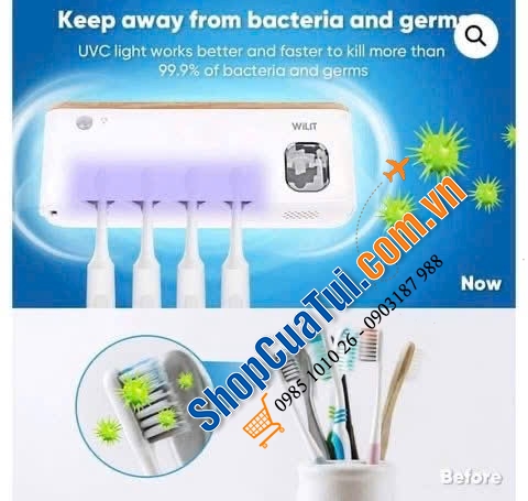 Máy tiệt trùng bàn chải đánh răng thông minh WILIT UVC07 bản mới nhất 2026.