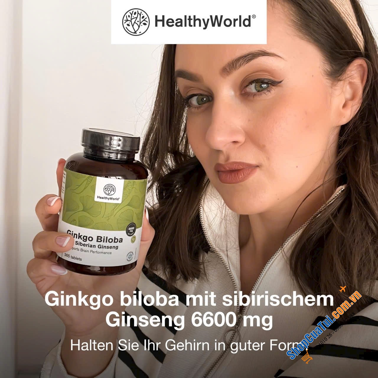 BỔ NÃO GINKGO BILOBA HEALTHYWORLD.