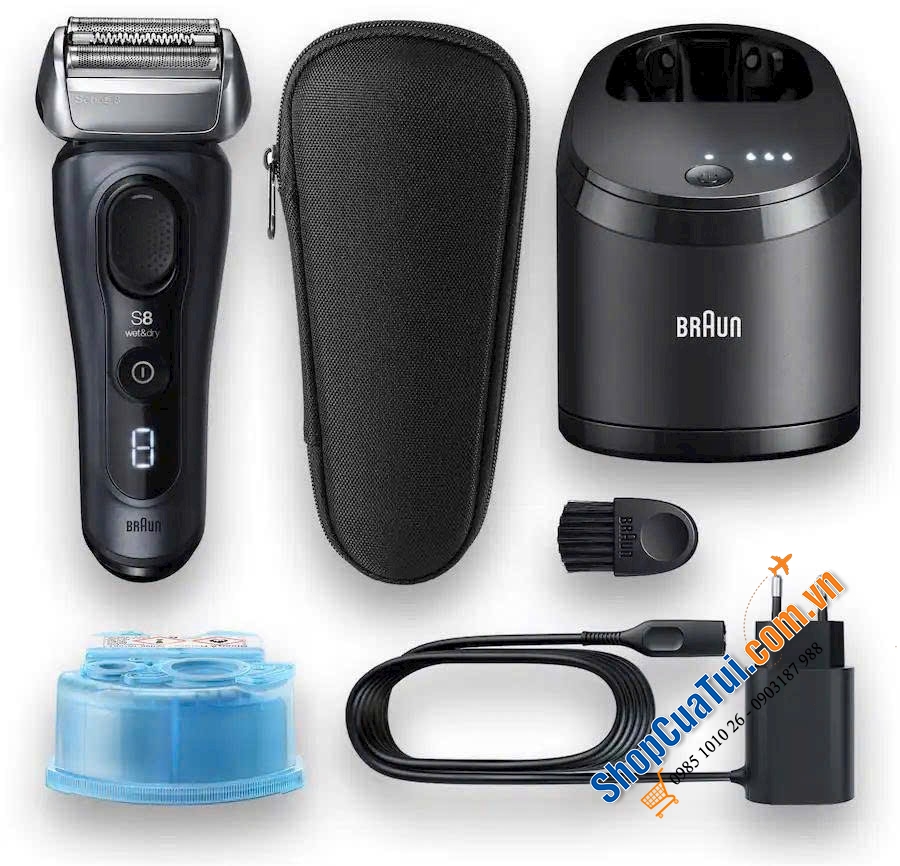 BRAUN SERIES 8 8453cc – ĐEN | CẠO SÁT MỊN, ÊM DA.