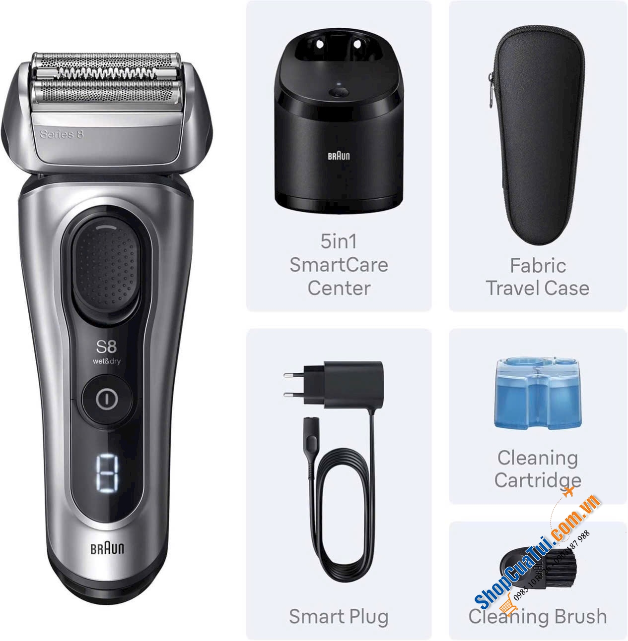 BRAUN SERIES 8 8567cc – CẠO SÁT ÊM ÁI, CHUẨN QUÝ ÔNG.
