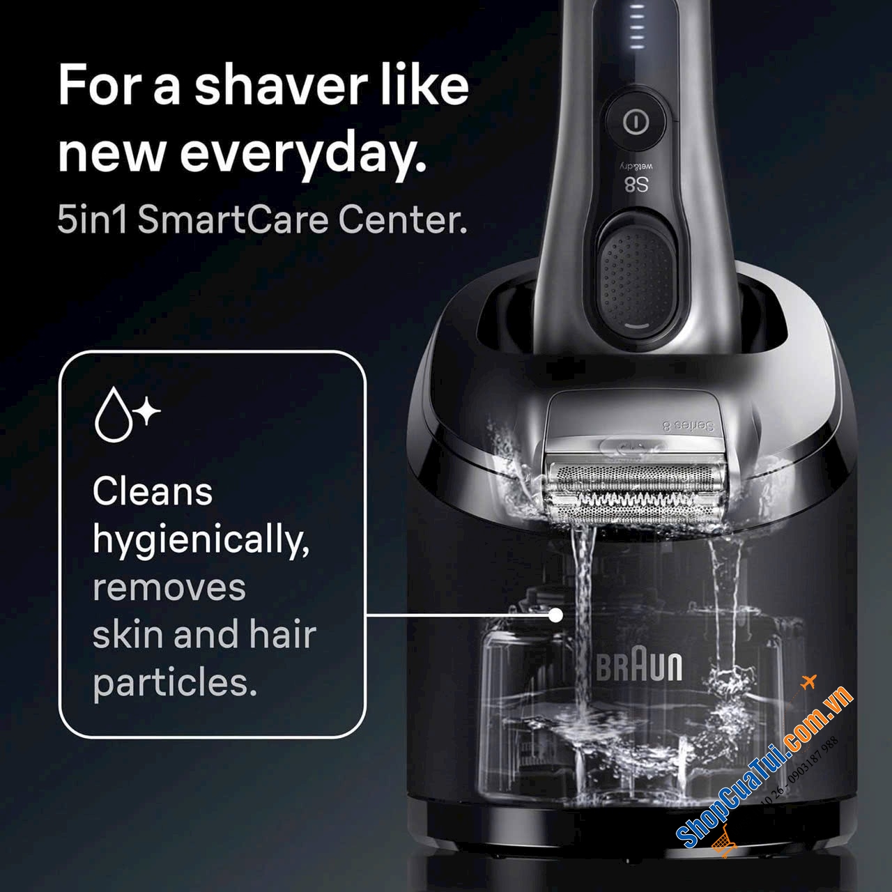 BRAUN SERIES 8 8567cc – CẠO SÁT ÊM ÁI, CHUẨN QUÝ ÔNG.