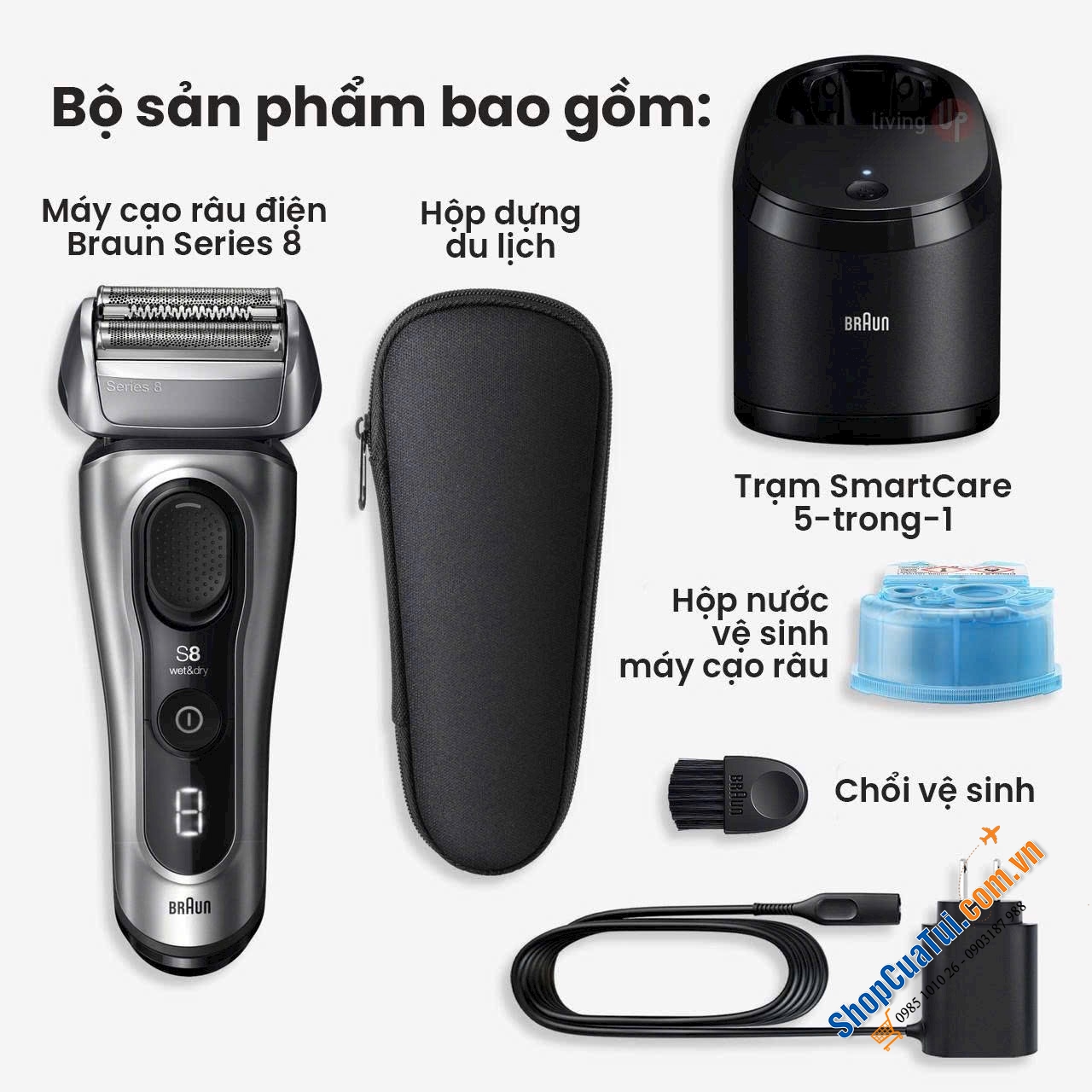 BRAUN SERIES 8 8567cc – CẠO SÁT ÊM ÁI, CHUẨN QUÝ ÔNG.
