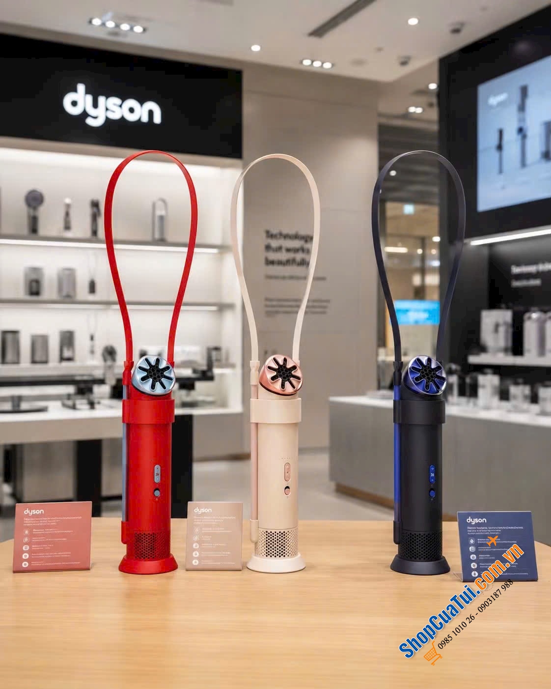 Quạt cầm tay Dyson HushJet Mini Cool.