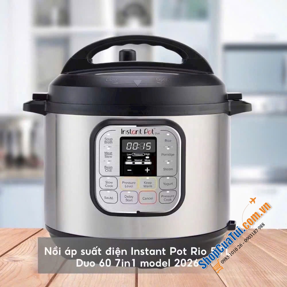 Nồi áp suất điện Instant Pot Duo 60 2026 5,7 Lit 7in1  - BẢN CẢI TIẾN HOÀN HẢO so với model cũ.