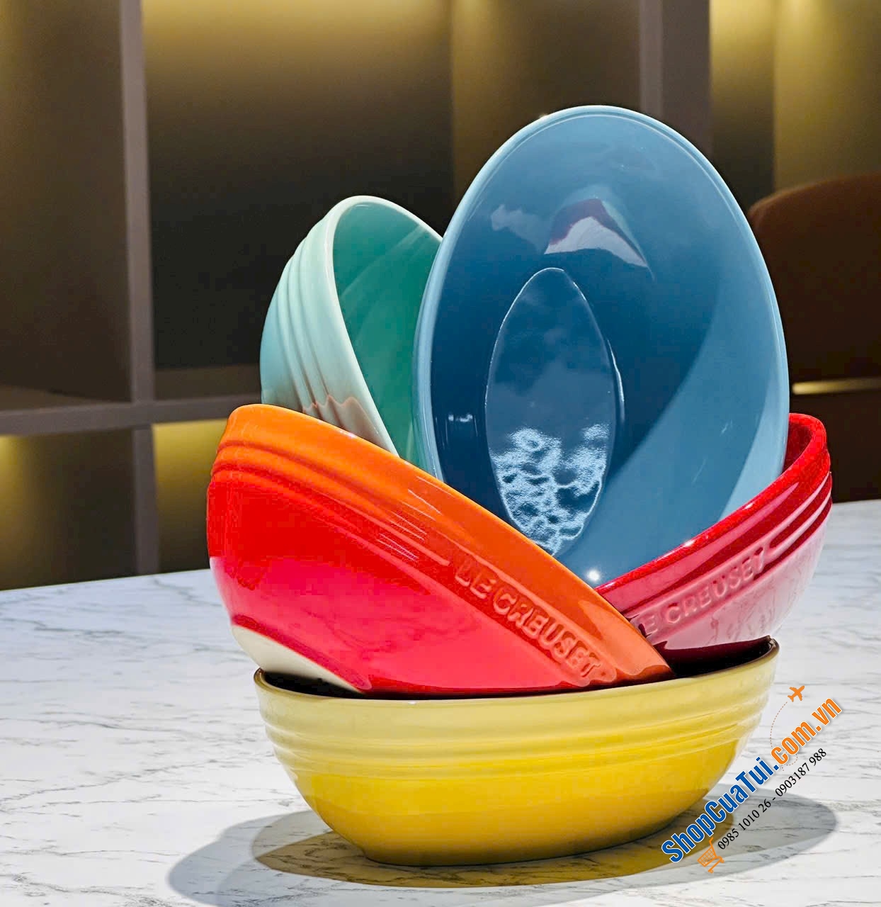 Set 5 bát Oval Le Creuset 17cm đẹp đúng kiểu càng ngắm càng muốn sở hữu.