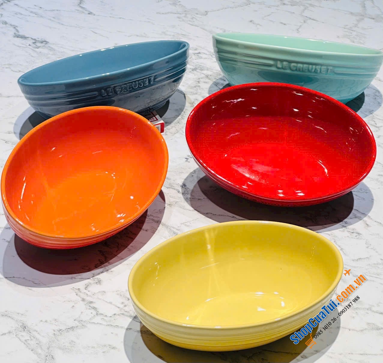 Set 5 bát Oval Le Creuset 17cm đẹp đúng kiểu càng ngắm càng muốn sở hữu.