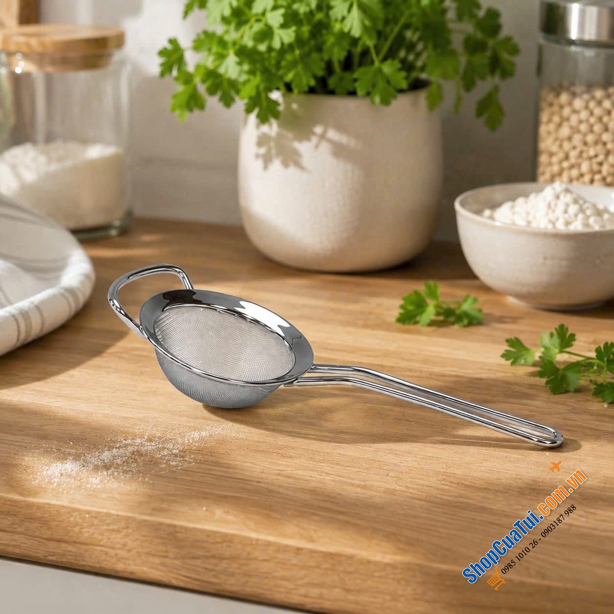 RÂY LỌC INOX CAO CẤP GEFU PASSO (7,5CM & 12CM).