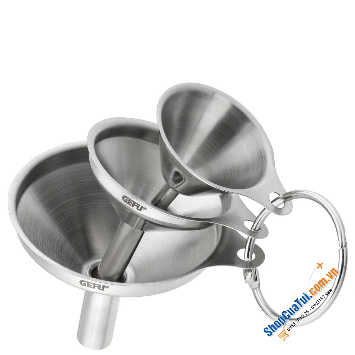 SET 3 PHỄU MINI INOX GEFU VERSARE.