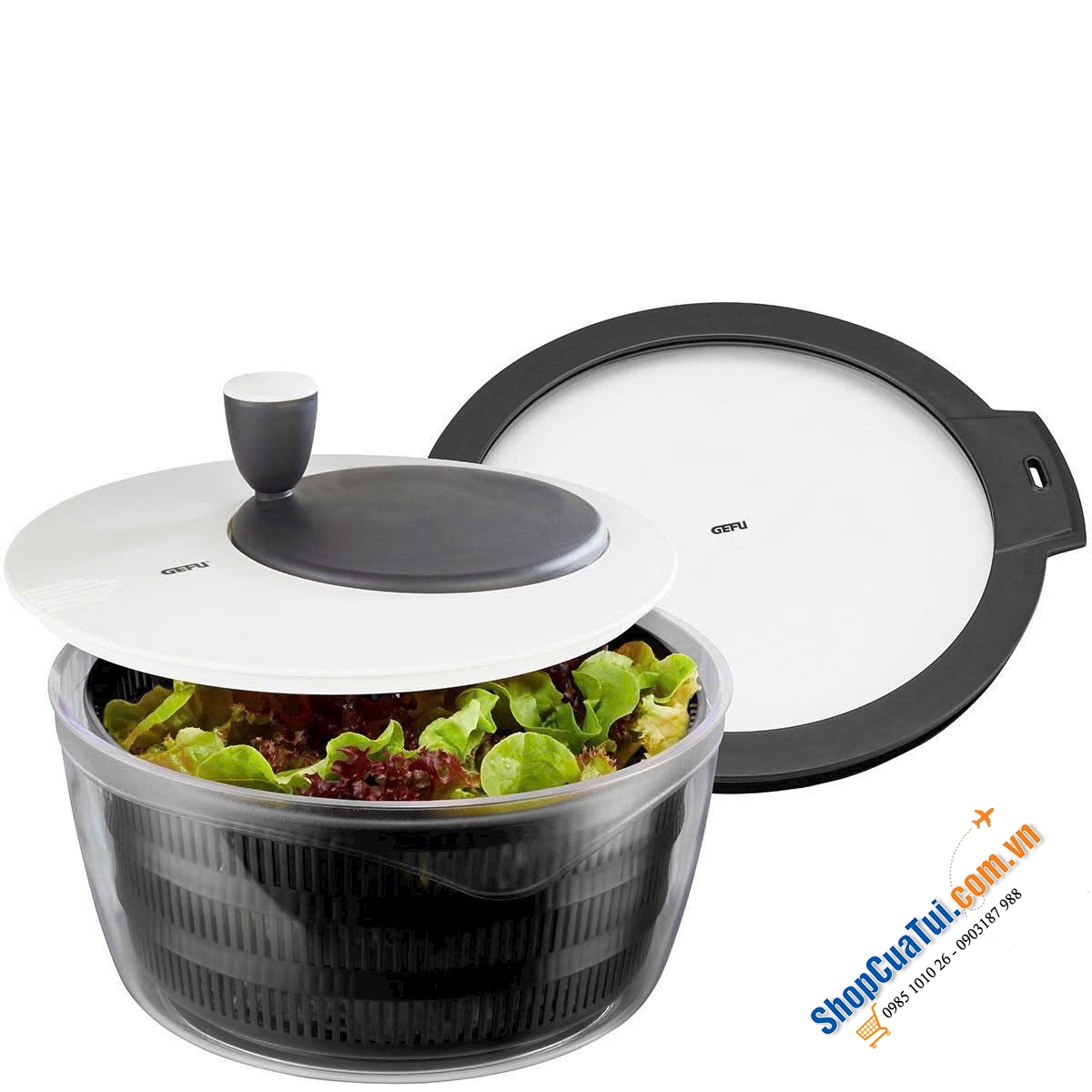 RỔ QUAY VẮT RÁO RAU SALAD GEFU 00182 ROTARE (3L).