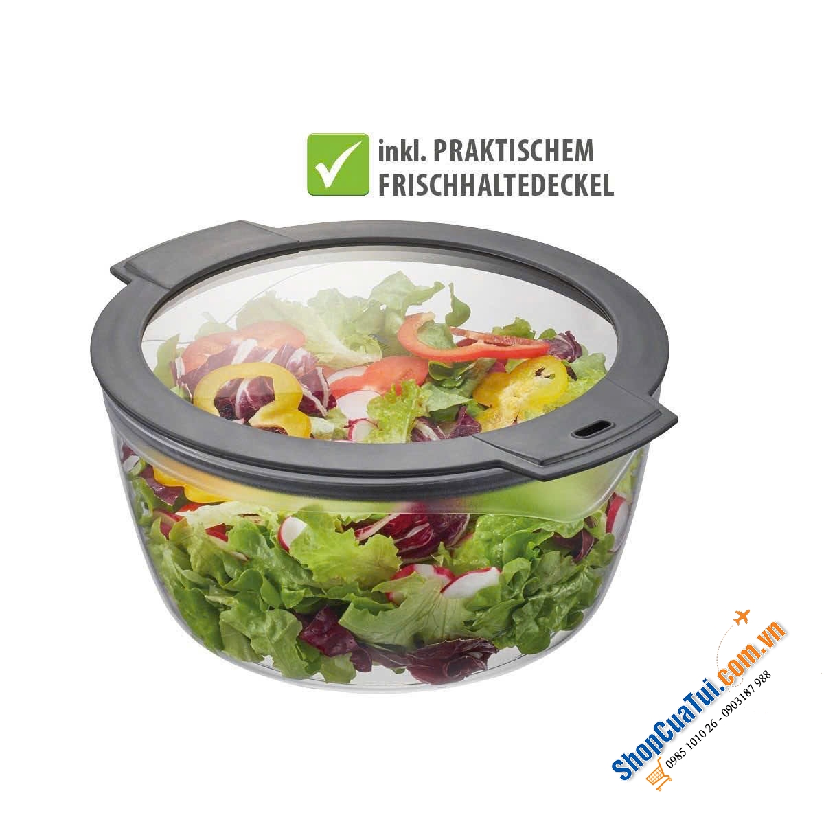 RỔ QUAY VẮT RÁO RAU SALAD GEFU 00182 ROTARE (3L).