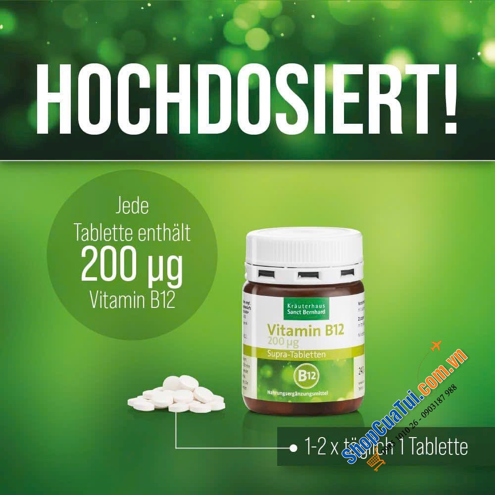 TPCN BỔ SUNG VITAMIN B12 SUPRA SANCT BERNHARD.