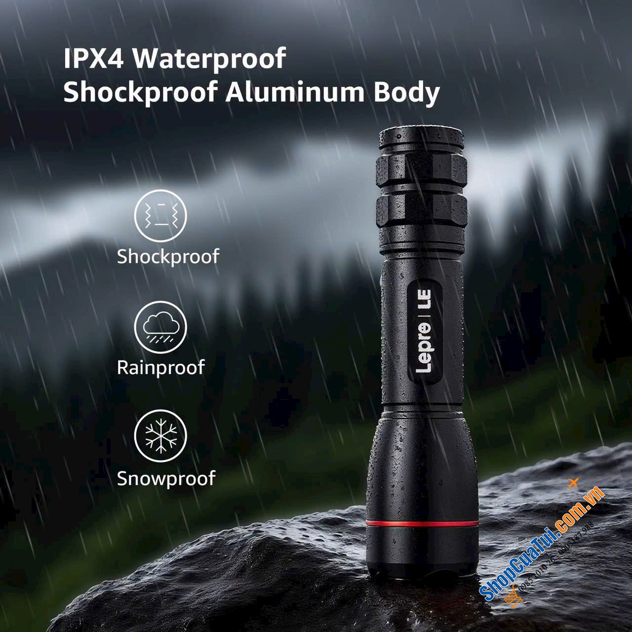 Đèn pin sạc điện Lepro LE 1000 lumen.