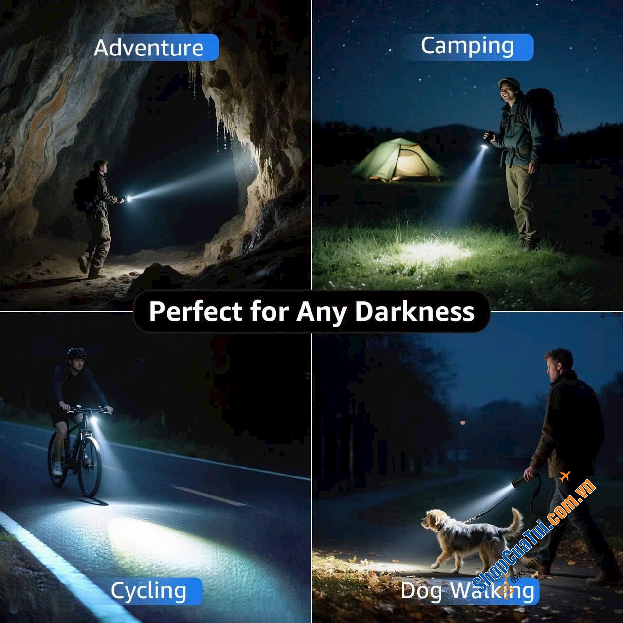 Đèn pin sạc điện Lepro LE 1000 lumen.