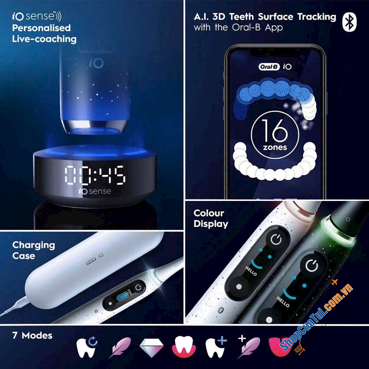 Bàn chải đánh răng điện Oral-B iO Series 10 - Made in Germany.