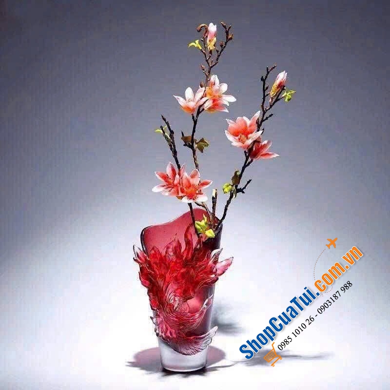 LỌ HOA KHỔNG TƯỚC PHA LÊ CAO CẤP.
