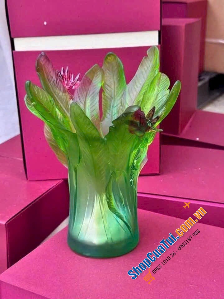 LỌ HOA CAO CẤP THIÊN ĐIỂU XANH hút tài lộc.