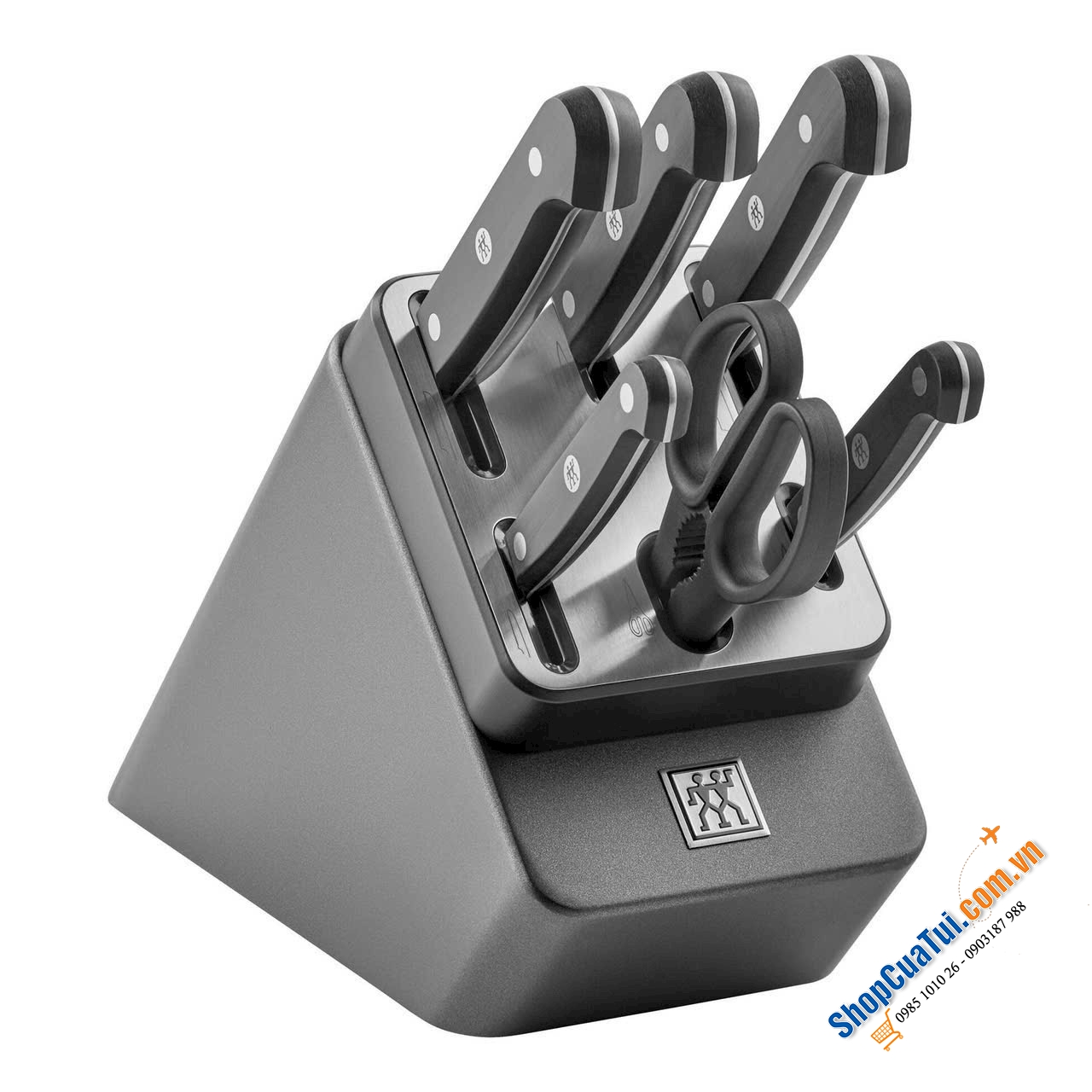 Bộ dao tự mài Zwilling Gourmet 7 món màu đen MẪU MỚI NHẤT - MADE IN GERMANY.