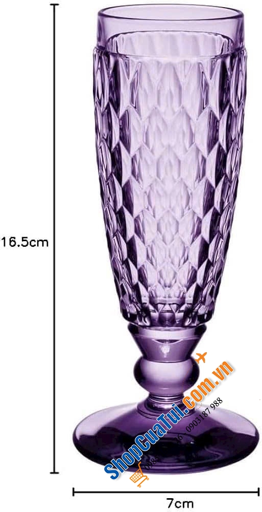 Set 4 Ly Champagne Villeroy & Boch Boston Lavender 120ml.