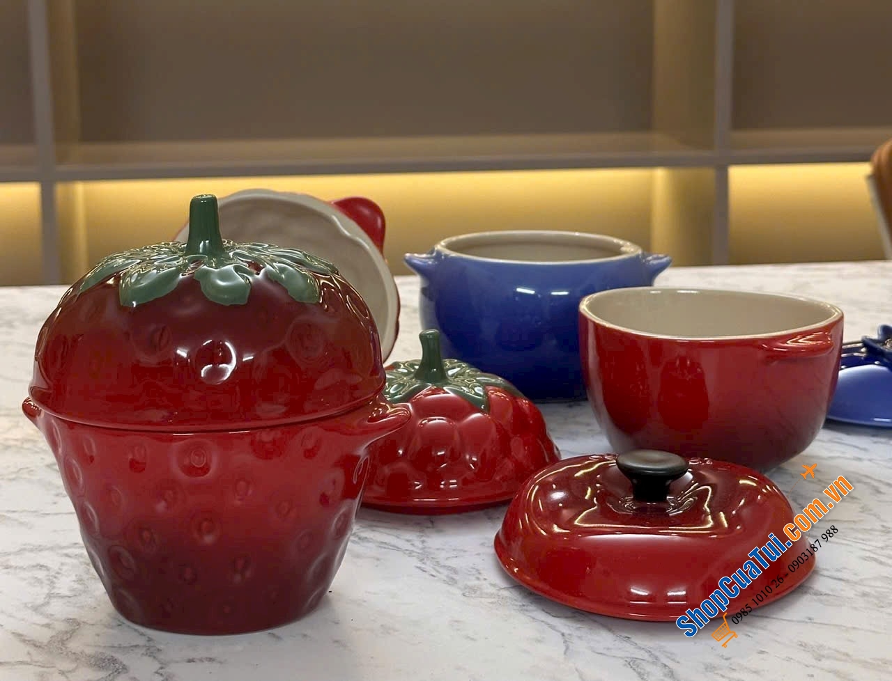 Set 4 thố củ quả nhà Le creuset.