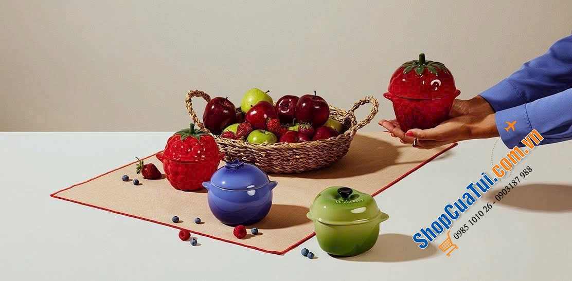 Set 4 thố củ quả nhà Le creuset.