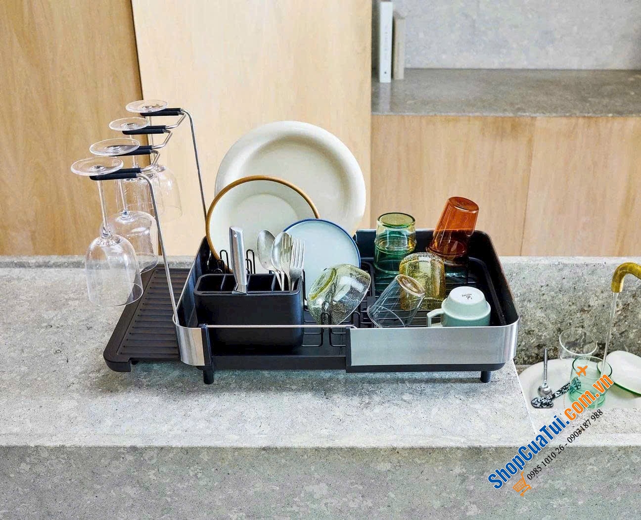 GIÁ ÚP BÁT ĐĨA MỞ RỘNG JOSEPH JOSEPH EXTEND™ STEEL PLUS.