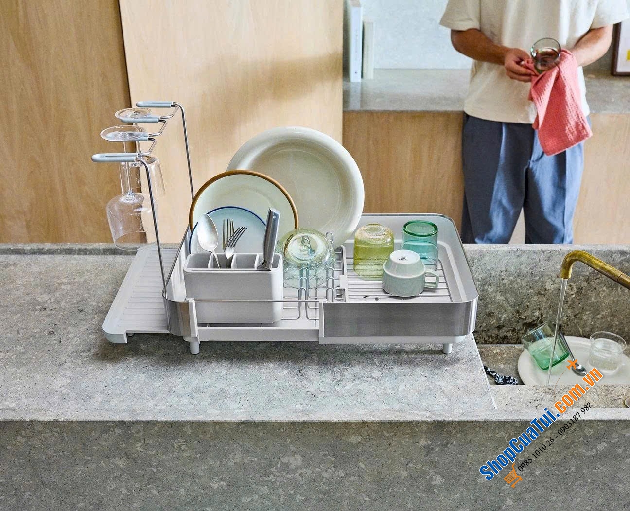 GIÁ ÚP BÁT ĐĨA MỞ RỘNG JOSEPH JOSEPH EXTEND™ STEEL PLUS.