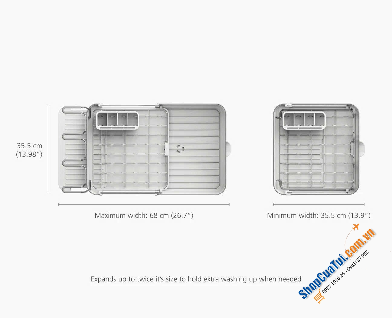 GIÁ ÚP BÁT ĐĨA MỞ RỘNG JOSEPH JOSEPH EXTEND™ STEEL PLUS.