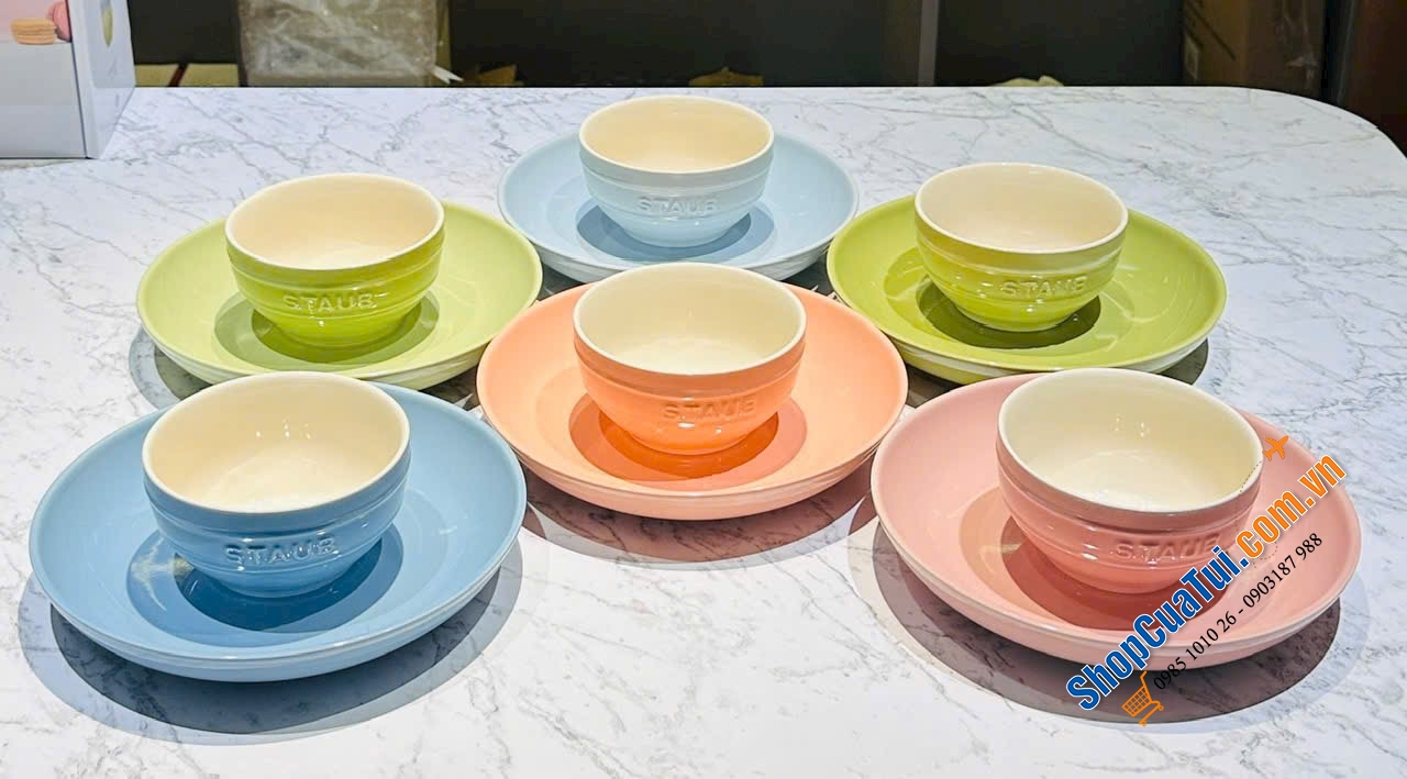 Bát cơm Macaron 12cm + đĩa 22cm.