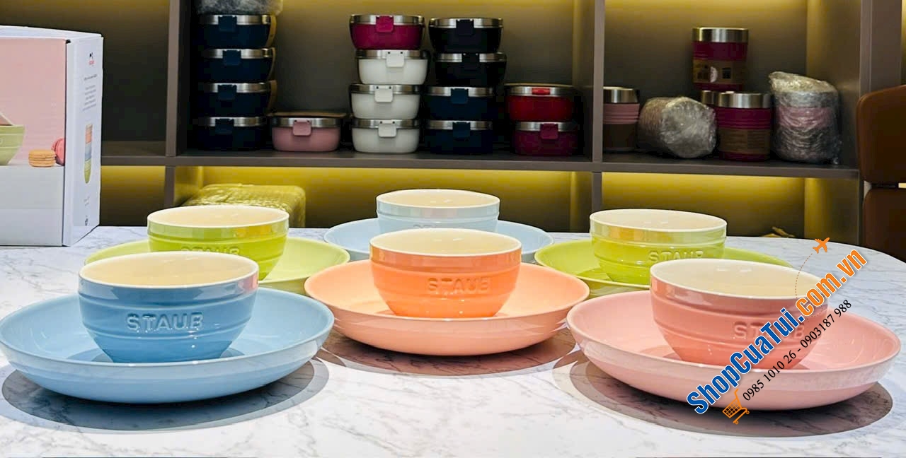 Bát cơm Macaron 12cm + đĩa 22cm.
