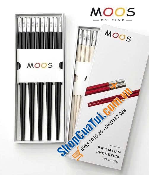 Set 10 đôi đũa chuôi bạc Moos by Fine From Germany 2026 - đẳng cấp 5 sao.