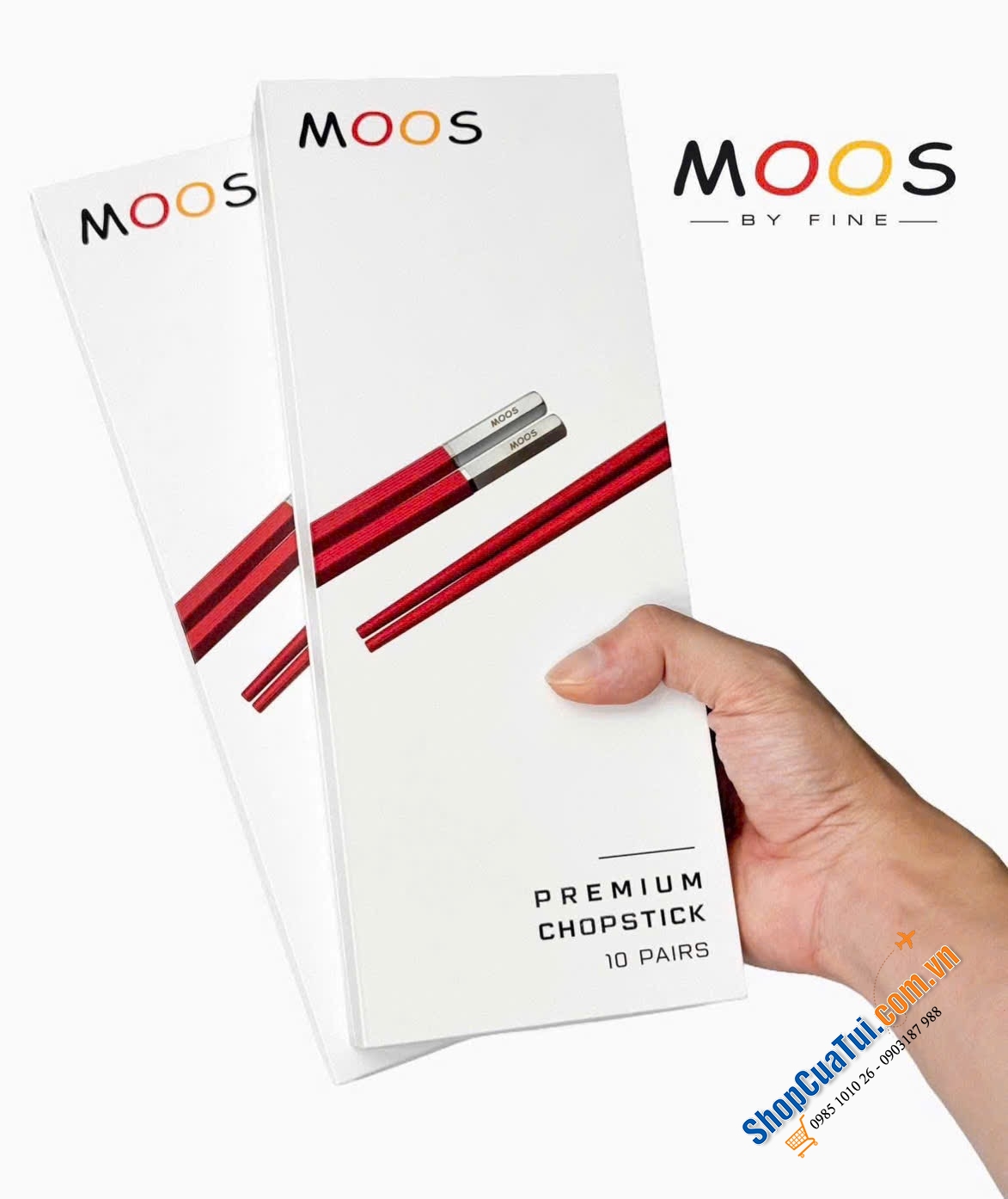 Set 10 đôi đũa chuôi bạc Moos by Fine From Germany 2026 - đẳng cấp 5 sao.
