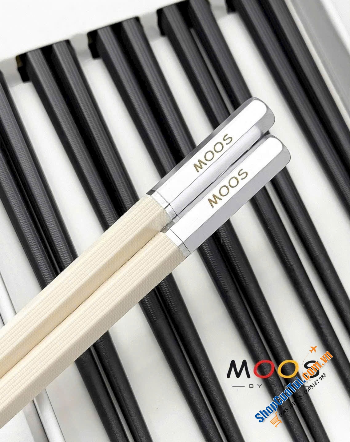 Set 10 đôi đũa chuôi bạc Moos by Fine From Germany 2026 - đẳng cấp 5 sao.