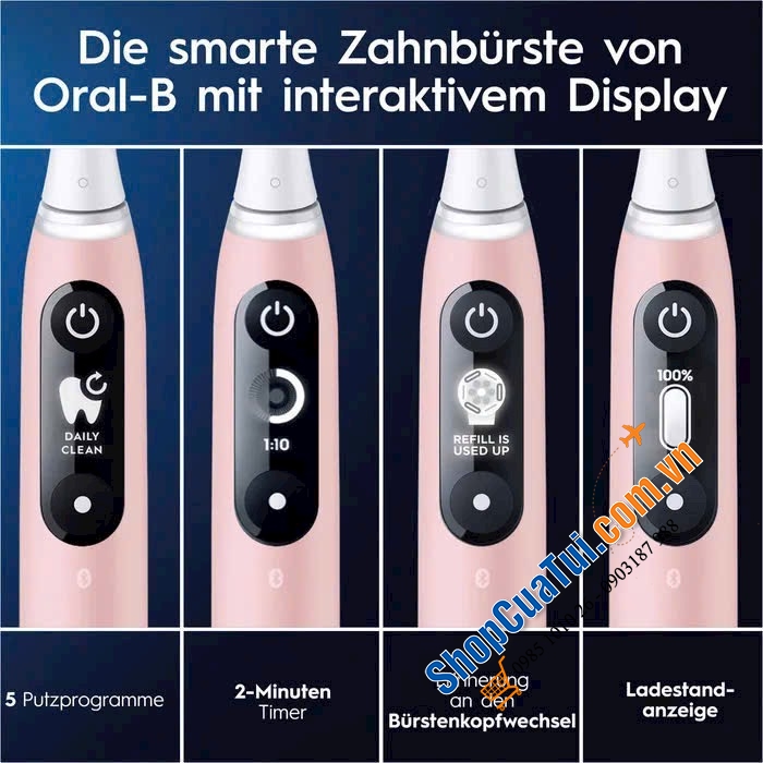 BÀN CHẢI ORAL B IO SERIES 6 LUXE MÀU HỒNG - Made in Germany.