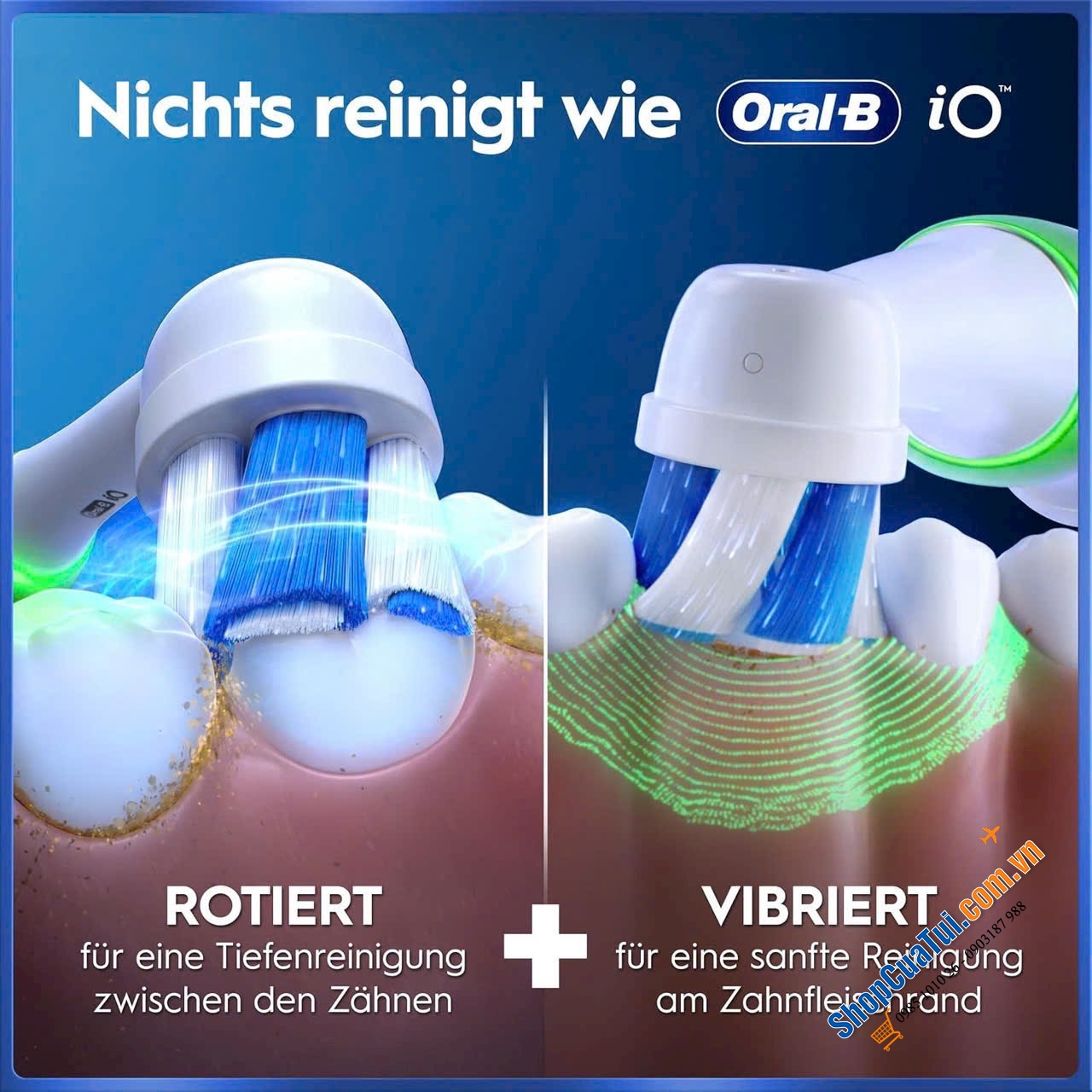 Bàn chải đánh răng điện Oral-B iO Series 5 Personallised clean màu: ĐEN VÀ TRẮNG - Made in Germany.