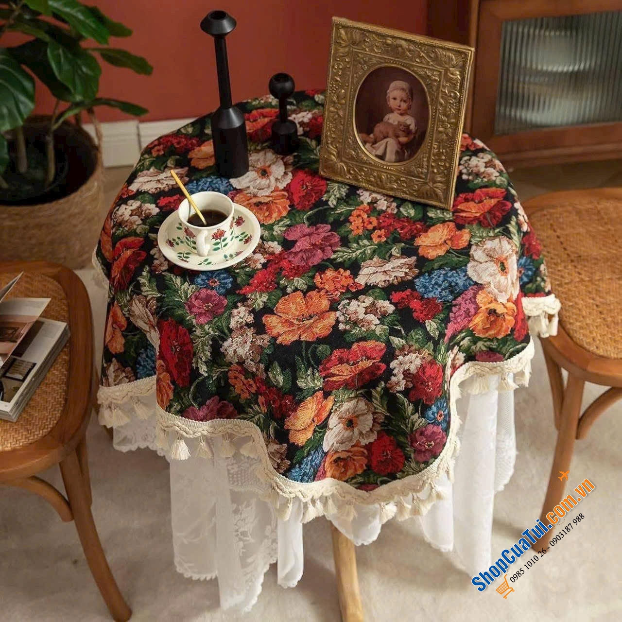 Khăn trải bàn Jacquard Bohemian.