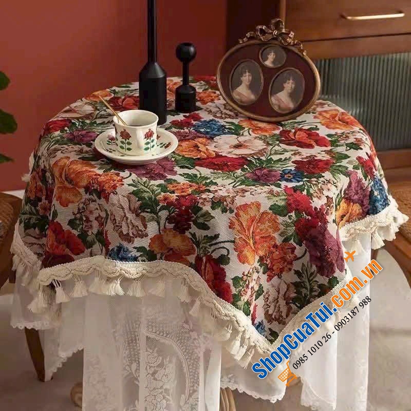 Khăn trải bàn Jacquard Bohemian.