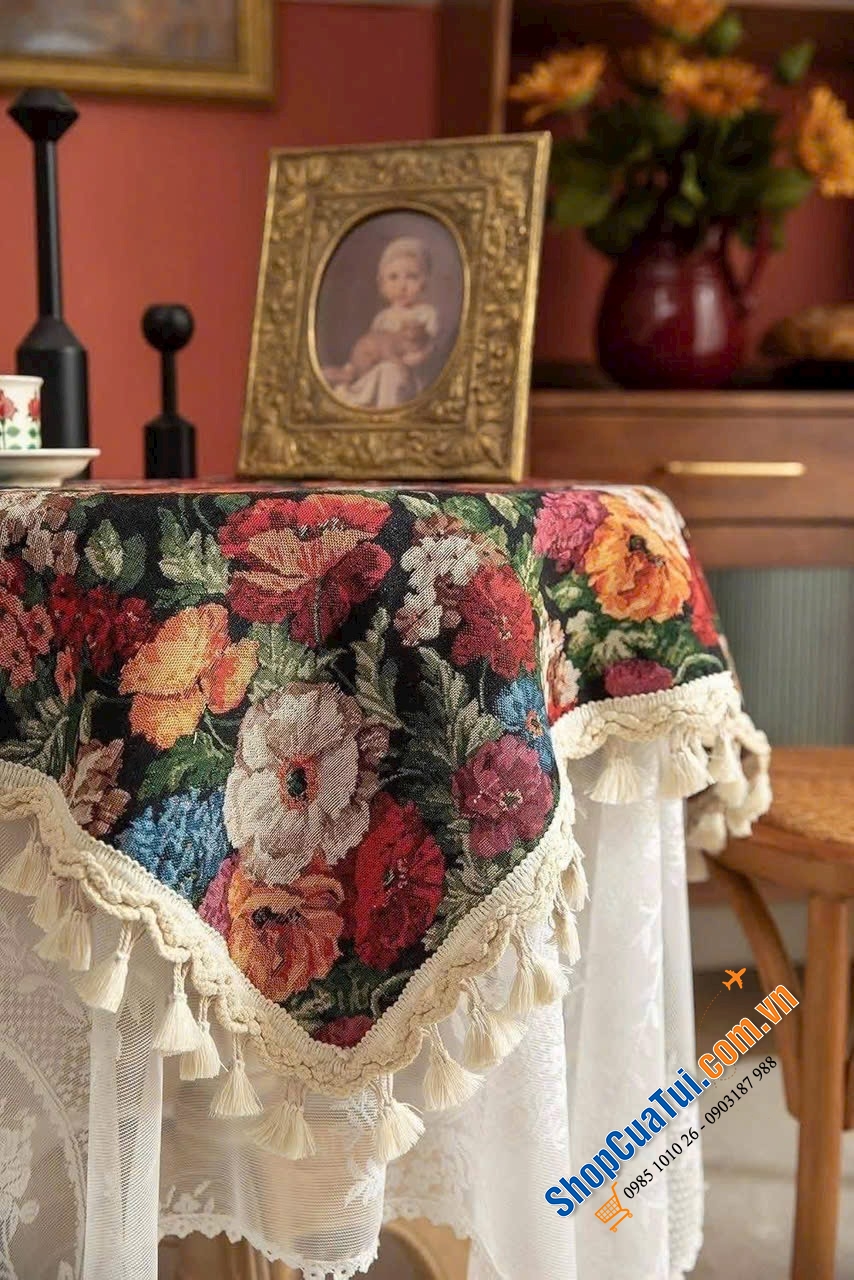 Khăn trải bàn Jacquard Bohemian.